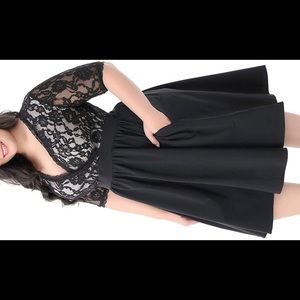 Nemidor black cocktail party swing dress
